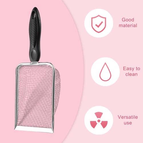 iayokocc Cat Litter Scoop,Stainless Steel Mesh Cat Litter Cleaner Corner Shovel, Long Handle Scooper Shovel Kitty Litter Scoop Easy to Clean, Cats Litters Shovel,Metal Garbage Shovel