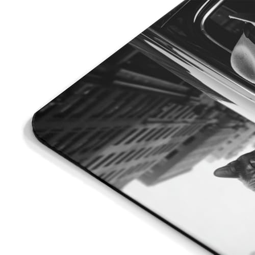 Mousepad Funny Cat Gangster Mafia Style Vintage Car Scene Hilarious Animal Humor Design Unique Mobster Aesthetic Desk Accessory Cool Retro Noir Computer Mouse pad Novelty Gaming Mouse Mat Office - color: Gangster Mafia