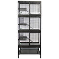 Mansion Cage (6-Level) - Durable 100% All-Metal Multi-Level Cage for Chinchillas, Rats, Ferrets, Prairie Dogs, Degus, Mice - size: 32.0"L x 22.0"W x 80.0"H