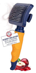 Arm & Hammer Deodorizing Slicker Dog Brush, Sweet Apple & Rose Scent | Fragrance transfer technology, baking soda infused, self-cleaning button, removes loose fur and tangles - size: 1-Pack, style: Slicker Brush - Sweet Apple & Rose