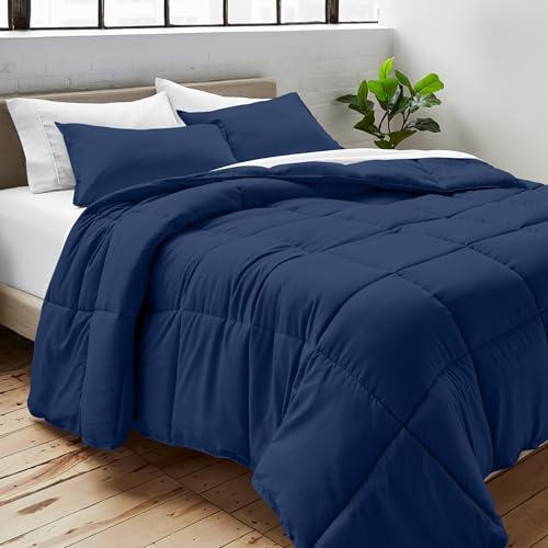 Bare Home Duvet Insert Comforter - Queen Size - Goose Down Alternative - Ultra-Soft - Premium 1800 Series - All Season Warmth - Bedding Comforter (Queen, Dark Blue) - color: 04 - Dark Blue, size: Queen