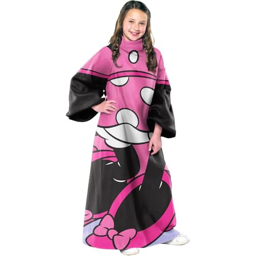Disney Minnie Mouse Travel Blanket with Sleeves - Bundle Wearable Plush Throw for Travel Airplane Car Road Trip 48x71 Inch Plus Stickers, More | Minnie Mouse Blanket