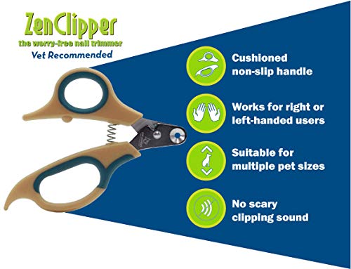 Zen Clipper Dog Nail Clippers - Conical Blade, No Overcut - Easy-to-use Dog Nail Trimmer for Stress Free Home Grooming – Sharp Conical Blade Makes a Clean, Splinter-Free Cut (3.5mm Hole) - size: Large - 3.5mm hole