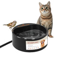 Outdoor Heated Water Bowl for Dogs Cats, 2.2L Winter Heating Dog Water Bowl Smart Thermal for Outdoor Chickens Rabbits Birds, Black, Winter Clearance 2026, Limited Stock - size: 2.2L(Black)