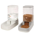 Elevon Automatic Cat Feeder, Gravity Food and Water Dispenser Bowl Set for Small Medium Dogs Animals, Pet Feeder Dispenser Storage Food, 3.8L Large Capacity, White & Gray - color: White/Gray