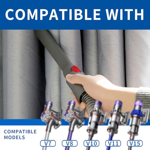 Extension Hose and Crevice Tool Compatible with Dyson V7 V8 V10 V15 Cleaner | Flexible Extension Hose Mattress Tool Stiff Brush Soft Bristle and Flexible Crevice Tool for Home Cleaning - color: Extension Hose and Crevice Tool