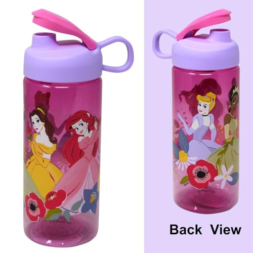 Disney Water Bottle Set – Bundle of 3 Sports Bottles: Disney Princesses, Minnie Mouse & Frozen, Stickers, and More School Supplies | Cups for Kids
