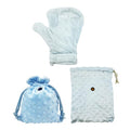 3 Pack Sugar Glider Tote Plush Sleeping Pouches & Anti Bite Mitten (Blue) | Warm Carrier Bag, Portable Drawstring Bonding Pouch, Calming Soothing Glove, For Small Pets - color: Blue