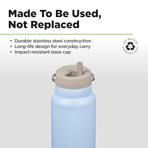 Klean Kanteen 32oz TKWide Insulated Water Bottle with Twist Cap - Clear Sky - color: Clear Sky