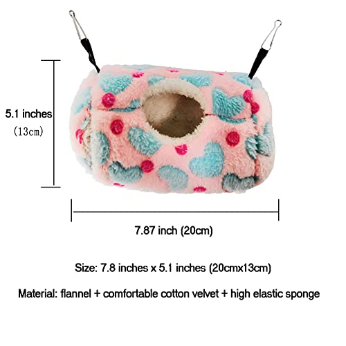 Litewoo Sugar Glider Sleeping Pouch Small Animal Hammock Bed Nest, Coffee | 7.8x5.1in, soft flannel cotton, warm washable , cute speckled pattern, winter nest for hamster/rat/guinea pig/chinchilla - color: Coffee