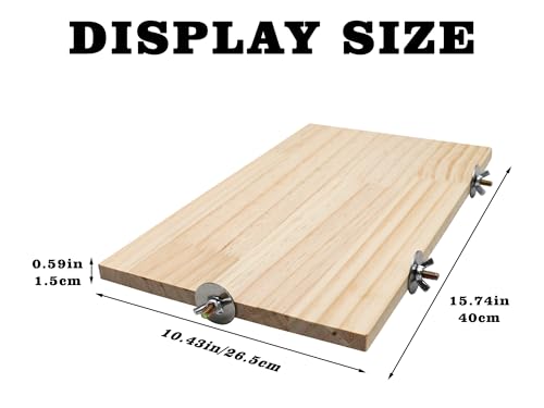 Large Bird Perch, Wooden Platform, Bird Playground, Parakeet Shelf Stand Platform, Bird Perches for Cage, Cage Accessories for Parrots, Rats, Chinchillas, Hamsters, Squirrels, Sugar Gliders