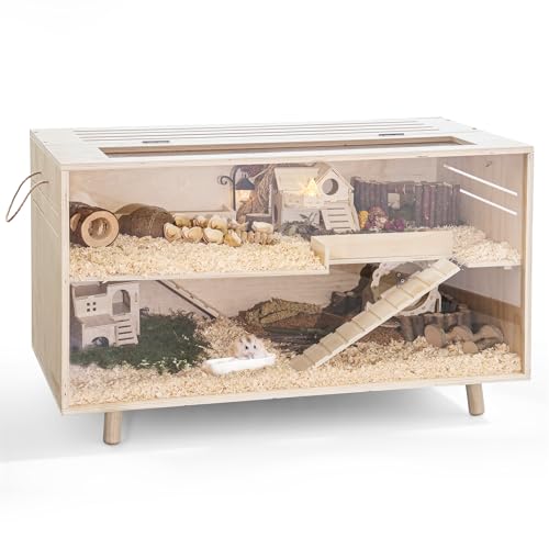 Pine Small Animals Houses&Habitats Chewproof, 40" Pine Guinea Pig Cage Hamster Cage for Small Animals (40" Large, Short-Legged Stick) - size: 40.0"L x 20.0"W x 20.0"H