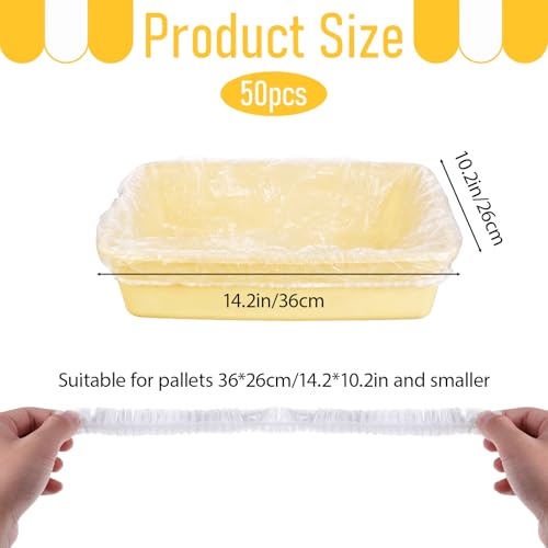 50 PCS Disposable Plastic Cage Liners, Small Animals Leak Proof Toilet Film Litter Pan Bags Film Litter Box Liners for Rabbits, Guinea Pigs, Chinchillas, Hedgehogs, Birds