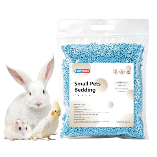 Natural Paper Pellet Bedding for Small Animals - Super Absorbent Odor Control Rabbit Litter, Hamster Bedding, Guinea Pig Cage Liners, Dust-Free(2.2lb) (Blue) - color: Blue