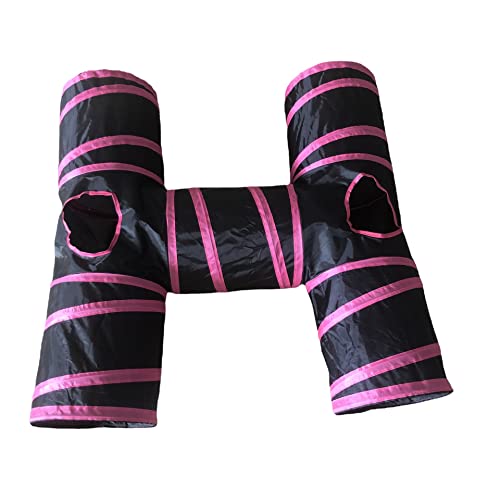 Cat Tunnels, Pet Ferret Rabbit Bunny Tunnels Tubes Subway Habitats, S-Style, DIY Cat Peekaboo Maze House Tent Bed, Kitten Interactive Toy (H Type Tubes) - size: H Type Tubes