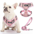 PUPTECK Soft Mesh Dog Harness and Leash Set Pet Puppy Cat Comfort Padded Vest No Pull Harnesses, Light Pink, S - color: Light pink, size: S (NECK: 12", CHEST: 14"-18")