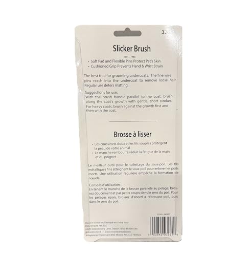Miracle Care Small Slicker Brush for Dogs and Cats | Grooming Brush Removes Loose Undercoat, Reduce Shedding and Matting, Flexible Pins Protect Skin, Ergonomic & Cushioned Handle - size: Small, style: Slicker Brush for Small Dogs and Cats