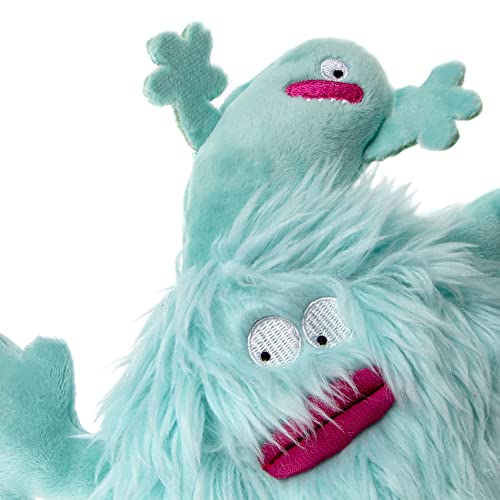 goDog PlayClean Germs Squeaky Plush Dog Toy with Odor-Eliminating Essential Oils, Chew Guard Technology - Seafoam, Large - color: Germs Monster Seafoam, size: Large
