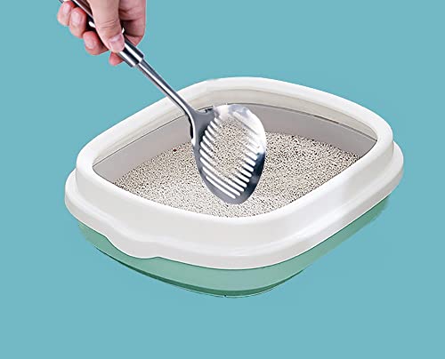 2 PCS Cat Litter Scoop Stainless Steel Pooper Scooper Cat Litter Scooper Cat Scooper Litter Box Scooper Poop Scooper