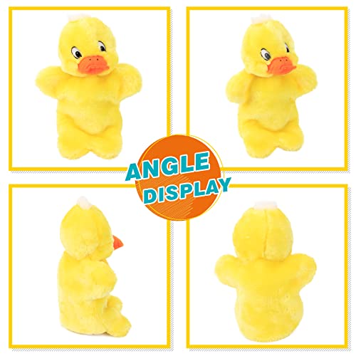 Easfan Duck Hand Puppet Interactive Storytelling Plush Toy for Kids 11" | Role play preschool teaching, cute stuffed animal, creativity imagination, Easter Christmas birthday holiday gift - style: Duck