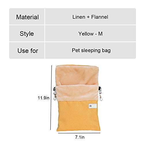 La La Pet® Small Pet Hanging Bed Sleep Pouch with Heated Warm Compartment Pet Hammocks Bed for Hamster Rat Sugar Glider Squirrel Ferret Warm Nest Bed Hideout Cave