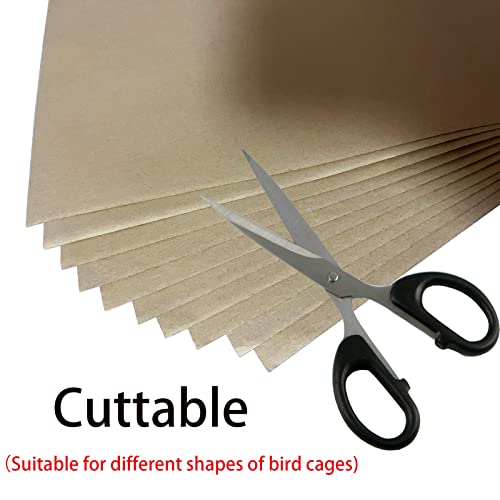 Gravel Paper for Bird Cage,BirdCage Liner Papers Cuttable Gravel Liner Sea Sand Paper Pet Animal Cages Cushion Great for Hard-Billed Birds Parrot | Clean Safe & Aids in Digestion (20 PCS - 17" x 11") - size: 20 PCS - 17" x 11"