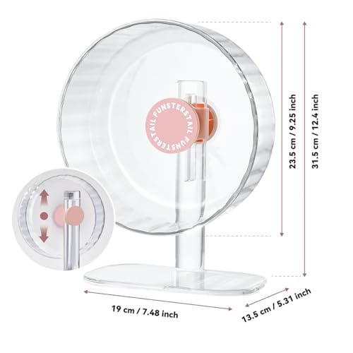 Super Silent Hamster Wheel 8.7 Inch, Magnetic Large Rat Wheel for Chinchilla, Gerbil, Guinea Pig, Cat, Mouse, Sugar Glider and Dwarf, Syrian Hamster Accessories (Peach Pink) - color: Peach Pink, size: Small(8.7 inch)