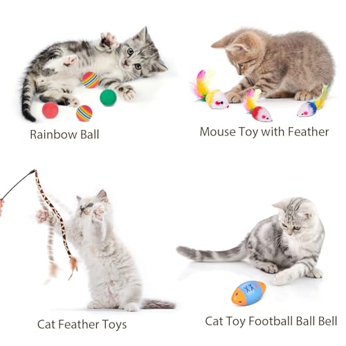 Retro Shaw Interactive Cat Toys for Indoor Cats Kitten,Relieve Bored,25PCS | 4PCS Collapsible Tunnels, Large, Safe and Durable, Kitten Game Hiding Spot Self-Play Chase Exercise - color: Extra large cat tunnel toys set