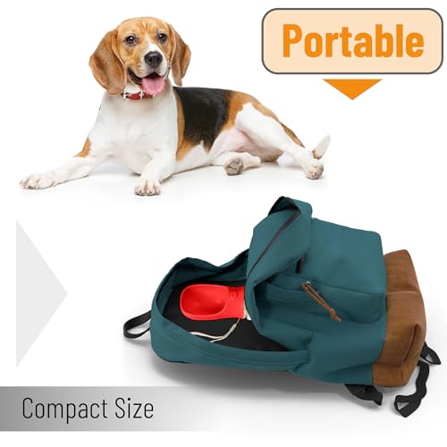 Mr. Pen- Portable Dog Water Bottle, 19 oz, Large | Leak Proof Puppy Water Dispenser with Drinking Feeder for Pets, Outdoor Walking, Hiking, Travel, Not Dishwasher Safe - color: Red