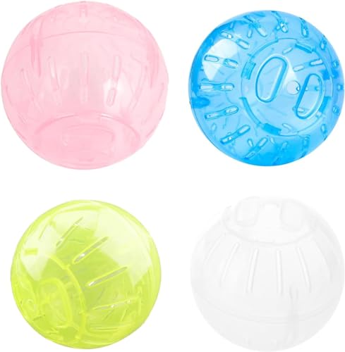 White Silent Exercise Ball Plastic Spinner Hamster Running for Sugar Gliders Small Mice Gerbils Multiple Colors Hamster Exercise Ball，Small Animal Exercise Wheels，Animal Health Supplie