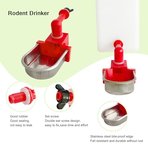 1000ml No Drip Small Animal Water Bottle for Rodent/Ferret/Hamster/Guinea Pig/Rabbit