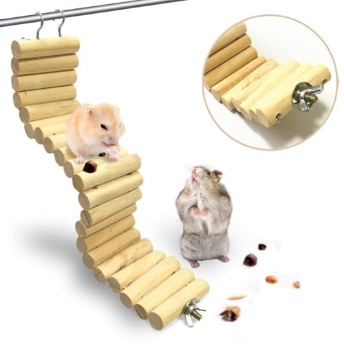 Leeko Pet Hammock Hamster Hanging Toy, 5 Piece Set House Hanging Bed Cage Toys for Small Animal Sugar Glider Squirrel Chinchilla Hamster Rat Playing Sleeping - size: 5 Pieces