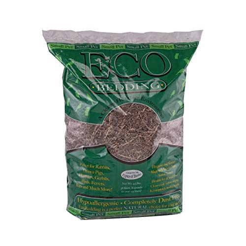 ECO Bedding 99% Dust Free Paper Bedding for Small Pets, Eco Natural Bag, 4.5 lb (Expands to 125 L)