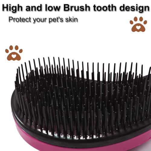 Puppy Brush, Soft Dog Brush for Grooming, Puppy Hair Remover Brush Comb, Grooming Tool for Poodles, Teddy, Yorkies, Maltese, Shih Tzu, Chihuahua, Pink - color: Pink