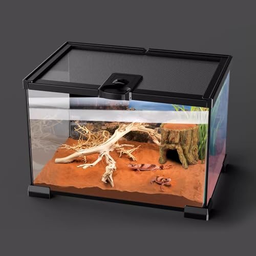 NANEEZOO Reptile Hide Cave 2 in 1 Reptile Humid Cave with Terracotta Water Basin Moisture Keeping and Shedding Help for Reptile Amphibians Leopard Gecko