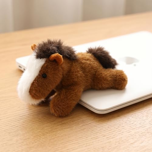YUKOUQIAN Horse Stuffed Animal Cute Plush Doll Toy 5.5 inch for Girls Boys Christmas (pa Brown Horse) - style: pa brown horse