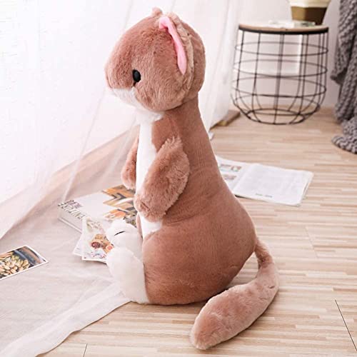 Ferrets Plush Pillow 20 Inch(Brown) - color: Brown