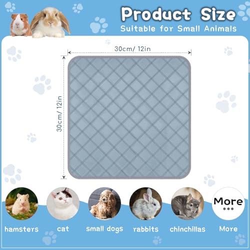 6 Packs Washable Guinea Pig Cage Liners, Waterproof Guinea Pig Pee Pads Reusable Absorbent Bedding Anti Slip Mats for Small Animals Bunny Rabbit Hamster (12 x 12in) - size: 12 x 12in / 6 Packs