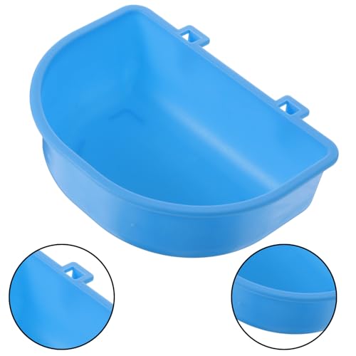 2 Pcs Rabbit Food Bowl, Guinea Pig Food Dish Bird Feeding Dish Crate Bowls for Bunny Hutch Hamster Puppy Dog Crate Guinea Pig Ferret Chinchilla - color: Blue and White