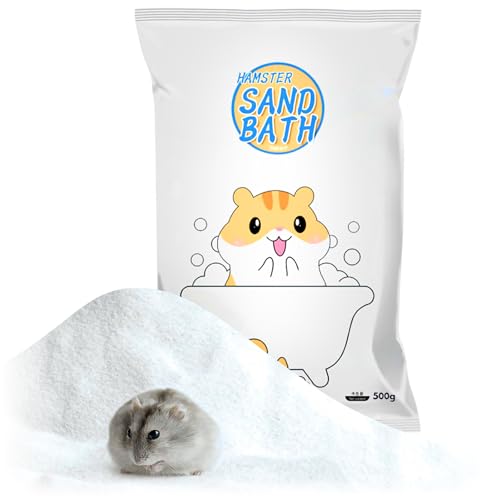 Hamster Bath Sand,Sand Hamsters Bedding,SilicaSand,Dust Free Sand for Hamster Mice or Small Animals (1.1, lb)