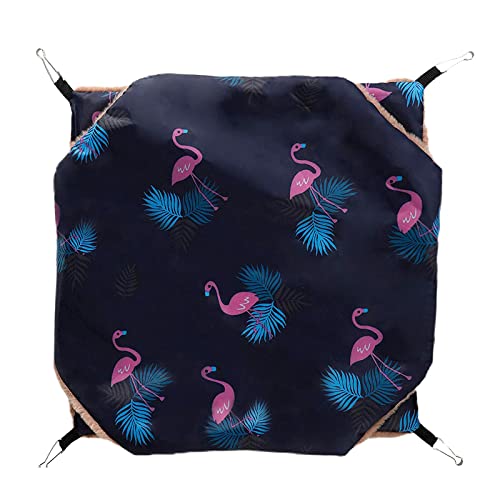Pet Hammock, Rat & Rabbit Plush, Chinchilla Swing Nest, Small Pet Cage Hammock, Keep Warm, Hamster Hanging Bed, 13.39in x 13.39in, Pink, Solid, Rectangular, Wear Resistant
