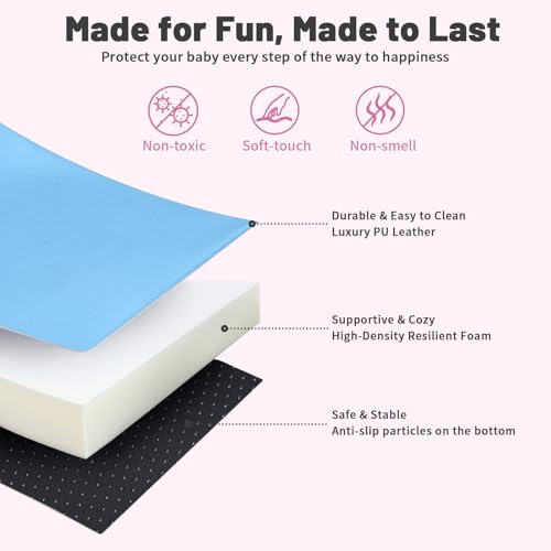 9-Piece Climbing Toys: Soft PU Leather Foam Blocks - Climb and Crawl Activity Blocks - Play Gym Equipment Indoor for Development(Macaroon) - style: Macaroon
