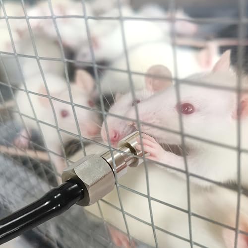 10Pcs Stainless Steel Rabbit Nipples Water Dispenser for Cage - color: metal