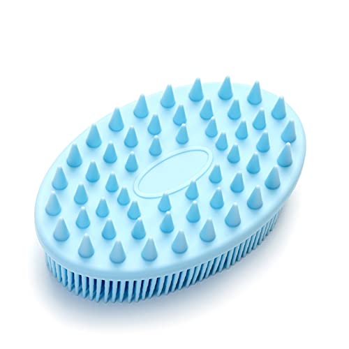 Premium Sensory Brushes for Kids or Autism,Soft Silicone Body Scrubber,2 in 1 Sensory Room Occupational Therapy,Silicone Loofah,Pets Shower Brush Bath Brush Shampoo Brush (3pcs(Spiked)) - color: 3pcs(spiked)