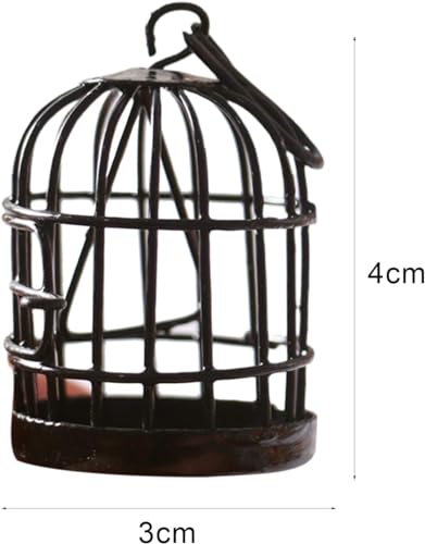 Miniature Birdcage Ornament Model Home Desktop Decor, Miniature Furniture and Accessories