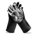 Pet Grooming Gloves—Dog Washing Gloves with High-Density Teeth | Dog Bath Scrubber with Enhanced Five Finger Design, Silicone Gloves for Dogs and Cats Bathing, Massage (Dark) - color: Dark Black