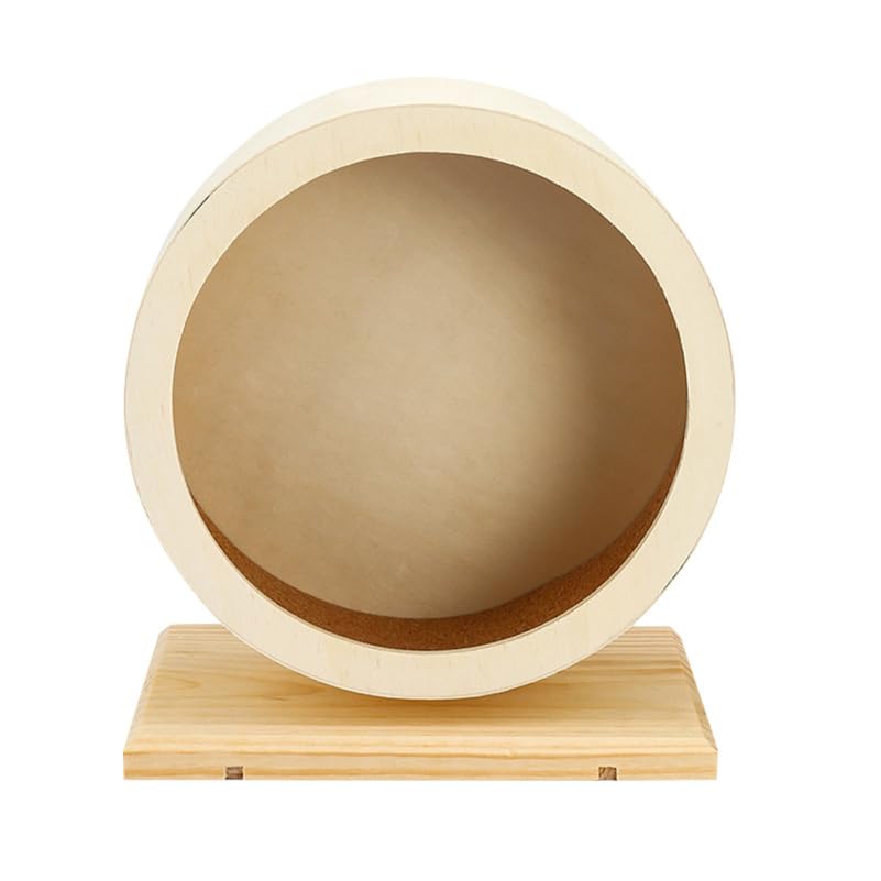 KESYOO Silent Wooden Exercise Wheel Toy for Hamster Hedgehog and Small Pets 12-inch Size for PET Play and Exercise Accessories