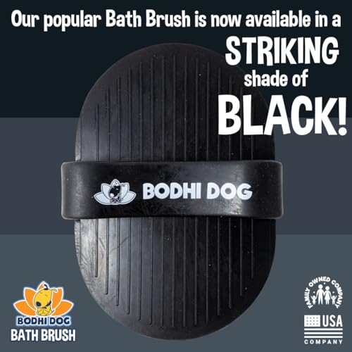 Bodhi Dog Shampoo Brush - Pet Grooming & Bath Supplies for Dogs and Cats - Bath Brush for Long & Short Hair - Premium Scrubber for Shower, Showerhead, Sprayer & Bathing (One Pack, Black) - color: Black, size: 1 Pack