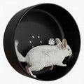 15" Silent Chinchilla Running Wheel, Aluminum Alloy Noiseless Exercise Wheel, Small Animal Running Wheel, Ultra Smooth Bearing, Large Comfort Wheel for Chinchilla, Hamster, Hedgehog & Small Pets,Black
