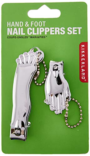 Kikkerland Hand and Foot Nail Clippers Set, Silver - size: Silver